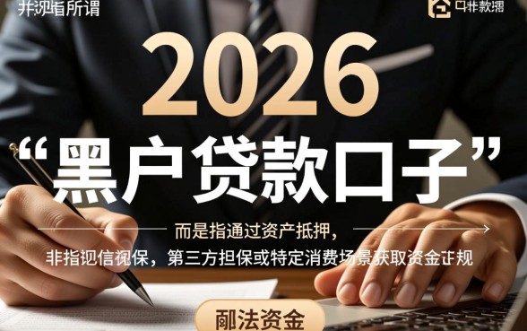 2026年黑户可以贷款的口子有哪些,哪里能借到钱? 2026年黑户可以贷款的口子有哪些