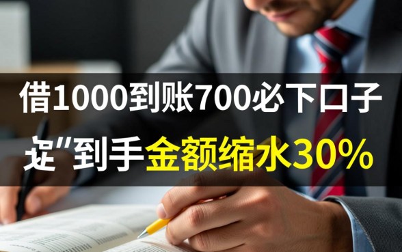 借1000到账700必下口子是真的吗