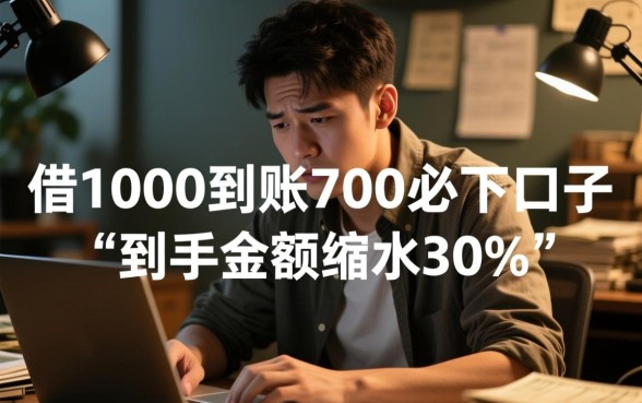 借1000到账700必下口子是真的吗