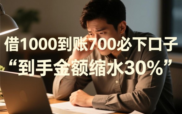 借1000到账700必下口子是真的吗