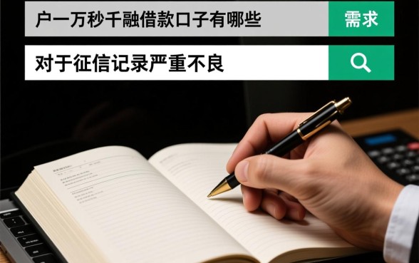 黑户一万秒下的借款口子有哪些