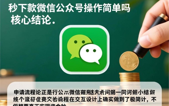 微信公众号秒下款操作简单吗