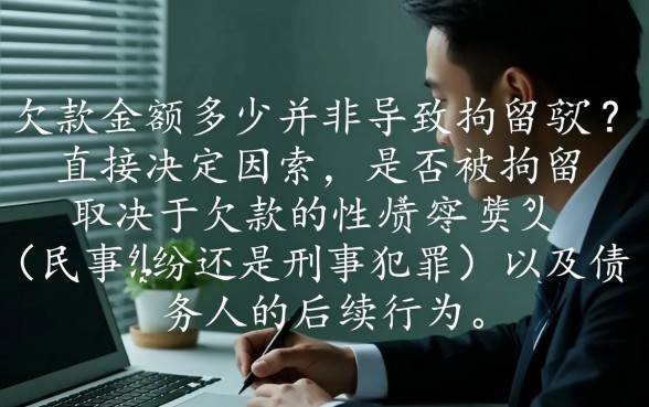 信用卡欠款多少起诉会被拘留