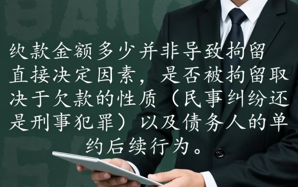 信用卡欠款多少起诉会被拘留