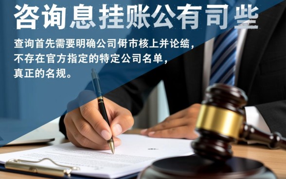 法务咨询停息挂账公司有哪些