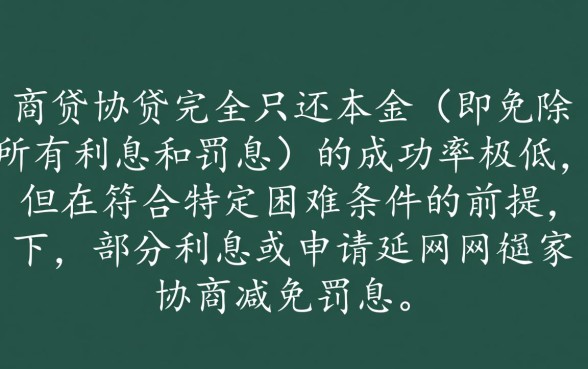 网商贷协商能不能光还本金呢