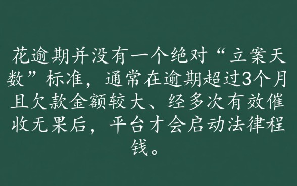 有钱花逾期多久可以立案成功