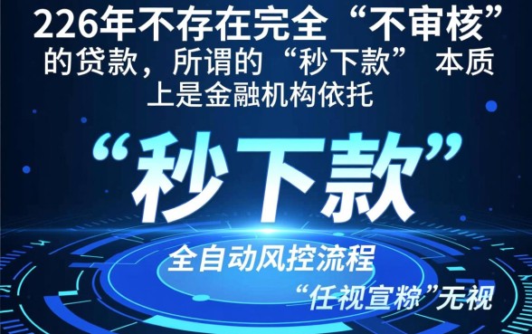 24年不审核真的能秒下款吗