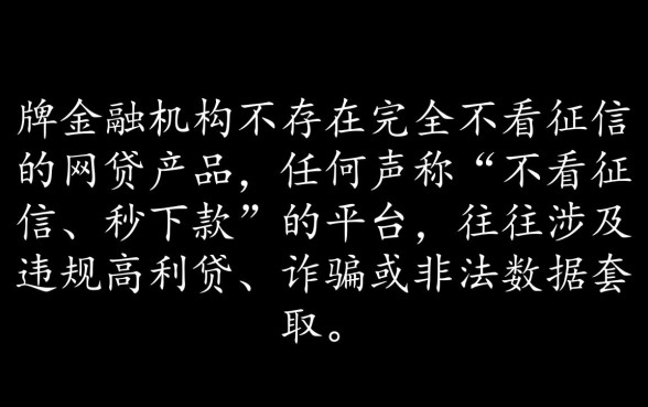 谁能推荐一个不看征信的网贷