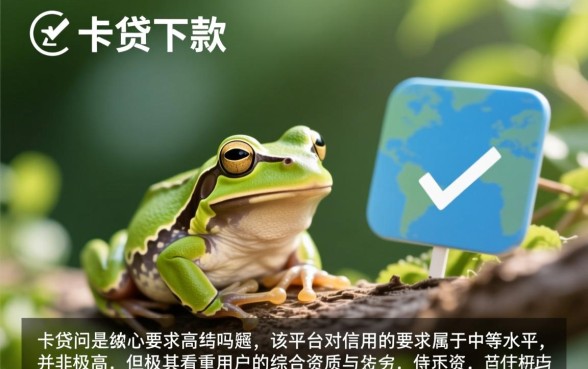 小蛙卡贷下款对信用要求高吗