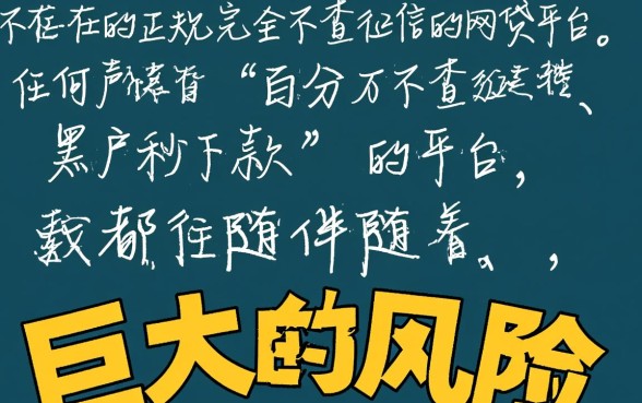 真的有不查征信的网贷平台吗