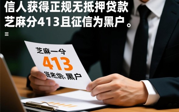 黑户芝麻分413有那种网贷