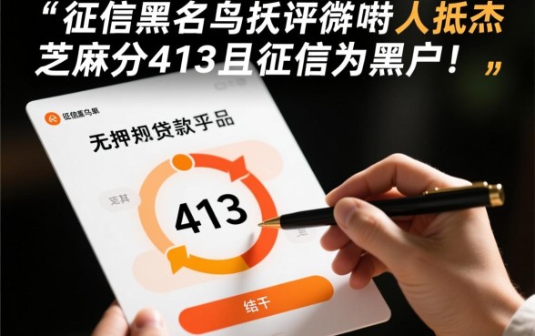 黑户芝麻分413有那种网贷