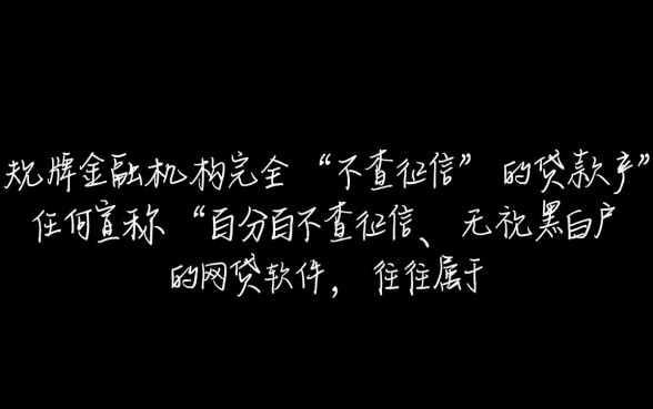 2026最新不看征信口子有哪些