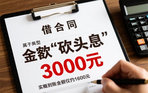 网贷借3000到账1600怎么回事