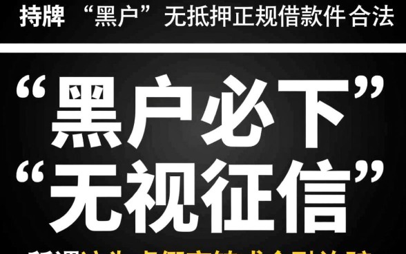 哪个平台黑户都能借款的软件