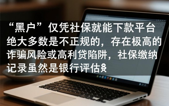 黑户用社保贷款的平台怎么样