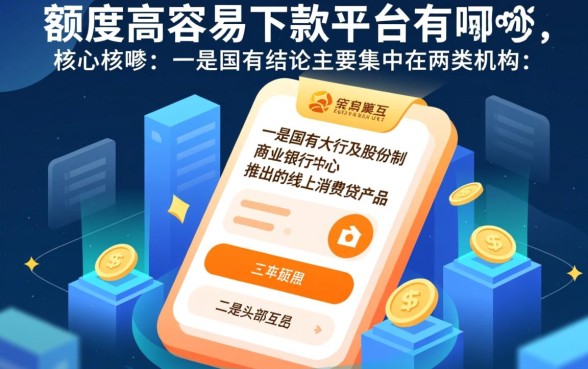 额度高容易下款的平台有哪些