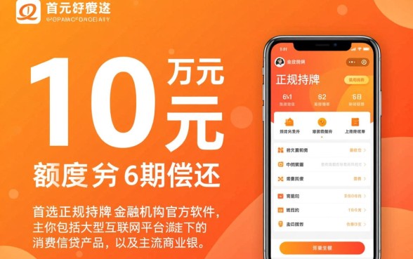 什么软件可以借10万分6期