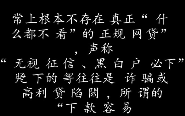 什么网贷什么都不看就能下款