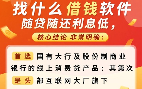 什么借钱软件随借随还利息低