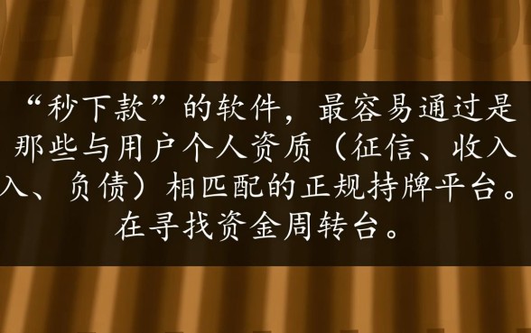 哪一种贷款软件下款容易通过