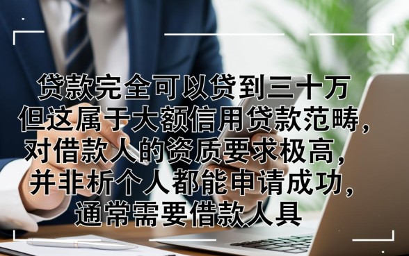 有私人贷款可以贷三十万的吗