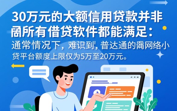 有什么软件可以借贷款30万