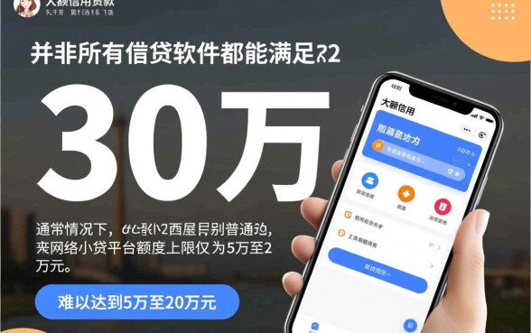 有什么软件可以借贷款30万