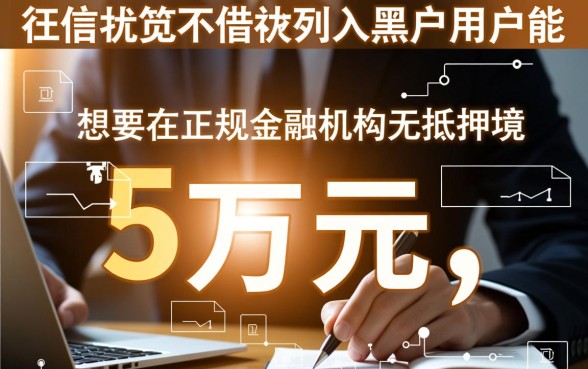 黑户网贷哪里可以借到5万元