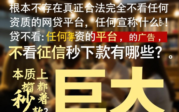 什么网贷不看任何资质的平台