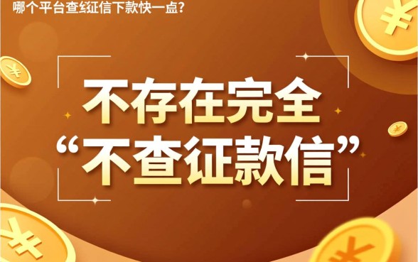 哪个平台不查征信下款快一点