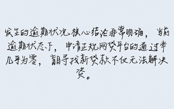 当前逾期可以做什么网贷平台