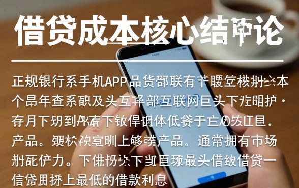 哪个手机软件借钱利息最低呢