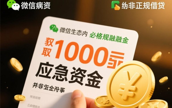 黑户1000元小额微信借钱能借吗