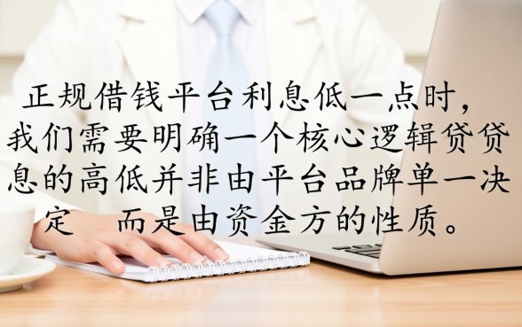 哪个正规借钱平台利息低一点