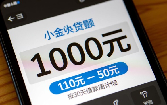 快速小额贷款1000元利息
