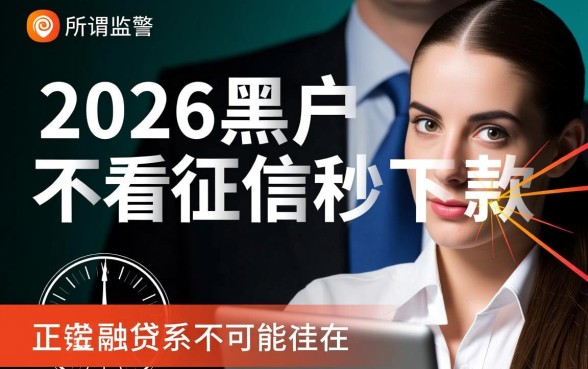 2026黑户不看征信秒下款