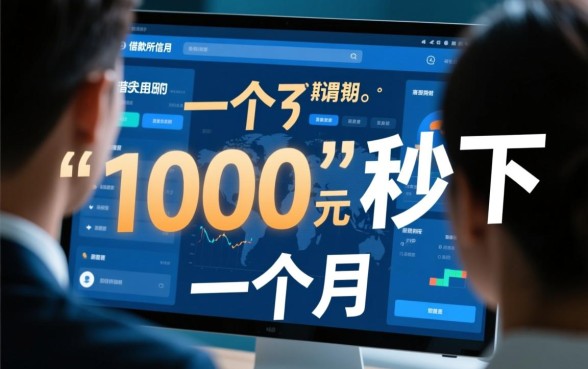 1000借一个月秒下的口子有哪些