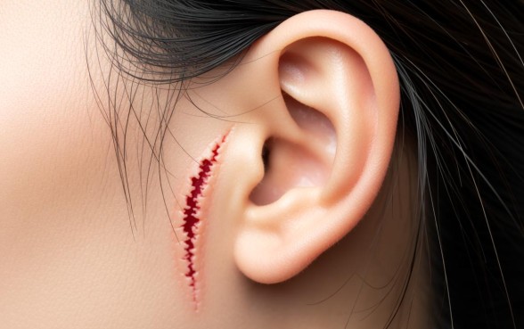 耳朵下边有口子像是割的怎么回事