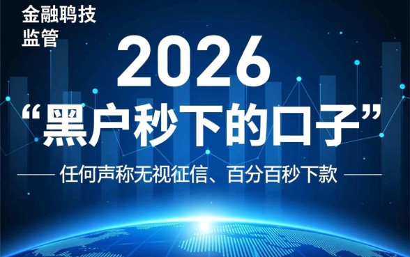 黑户秒下的口子有吗2026