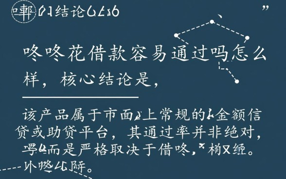 咚咚花借款容易通过吗怎么样