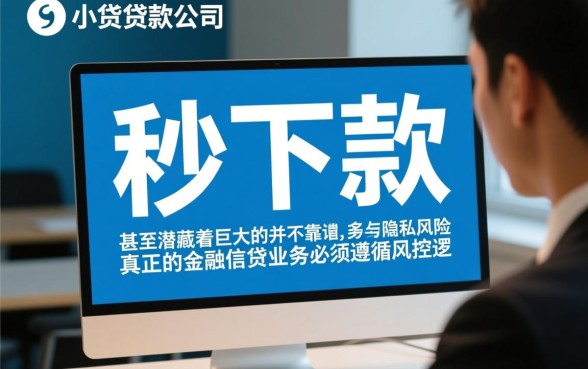 秒下款的小额贷款公司靠谱吗