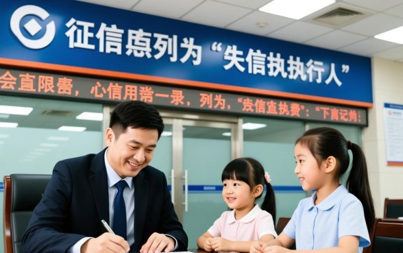 银行征信黑花了影响下一代吗