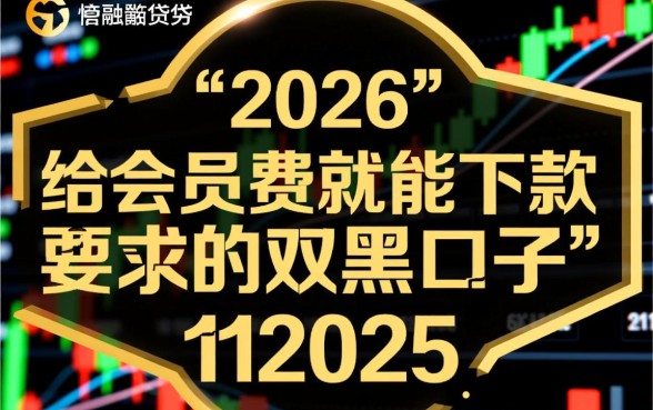 给会员费就能下款的黑口子是真的吗