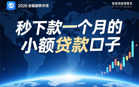 秒下款一个月的小额贷款口子有哪些