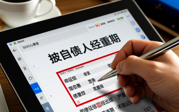 征信黑花了怎么申请债务重组