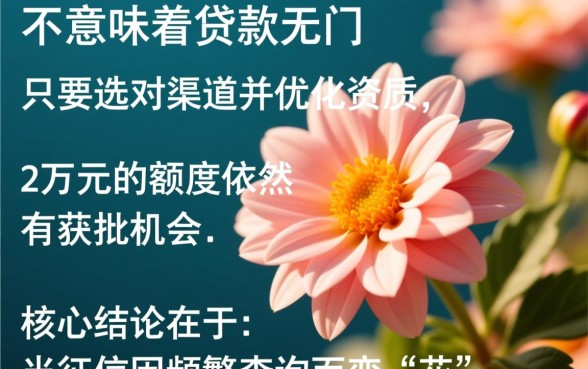 征信花能下款2万的分期口子吗