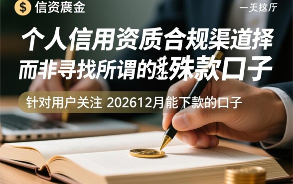 2026年12月能下款的口子有哪些