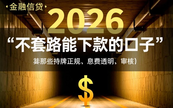 2026不套路能下款的口子是真的吗